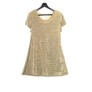 Vintage Jessica Howard Sparkly Neutral Beige Dress Short Sleeve Size 12 NWT